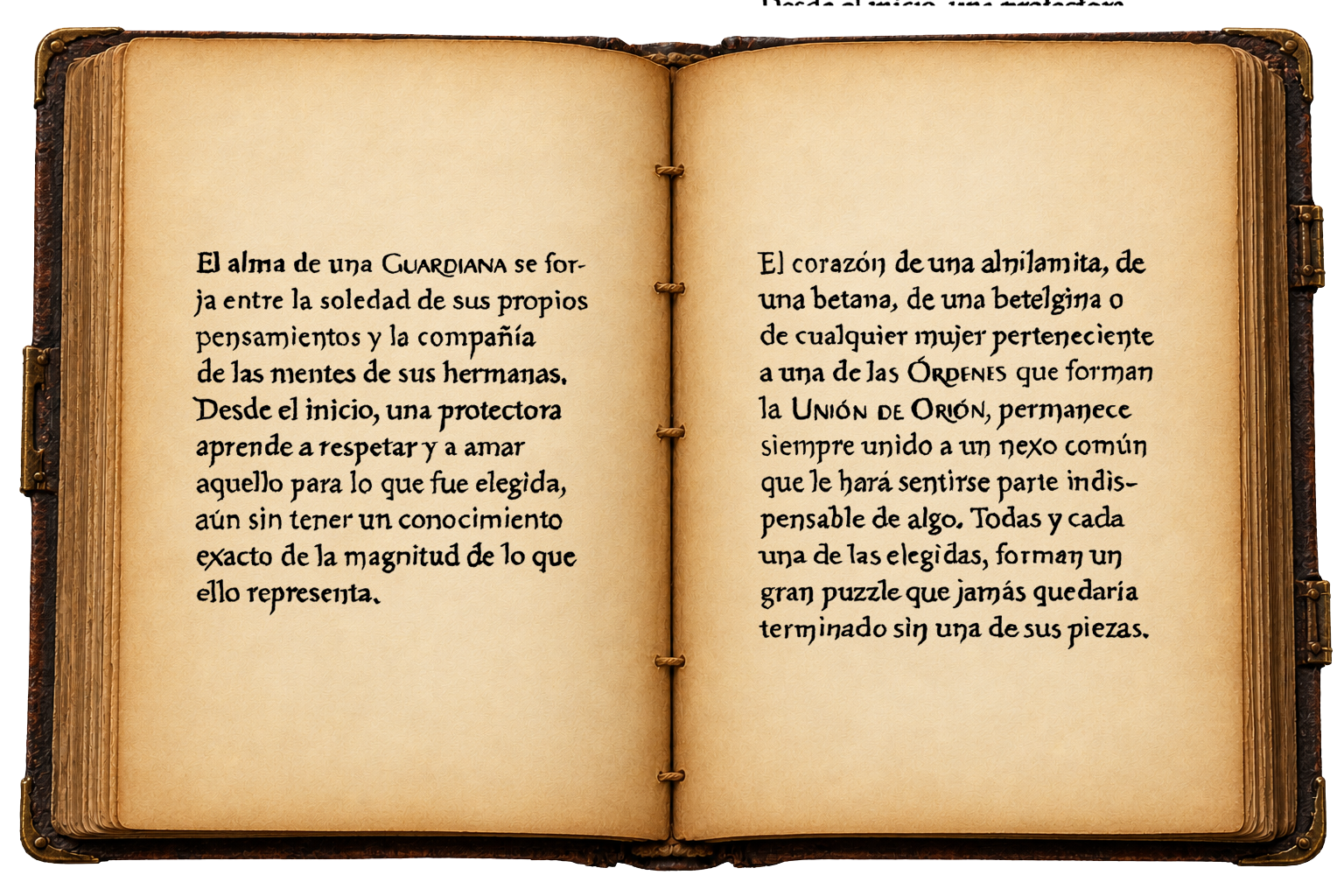 Libro de Albana abierto