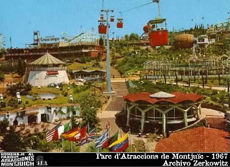 Fotografía histórica del Parque de Atracciones de Montjuïc en 1967